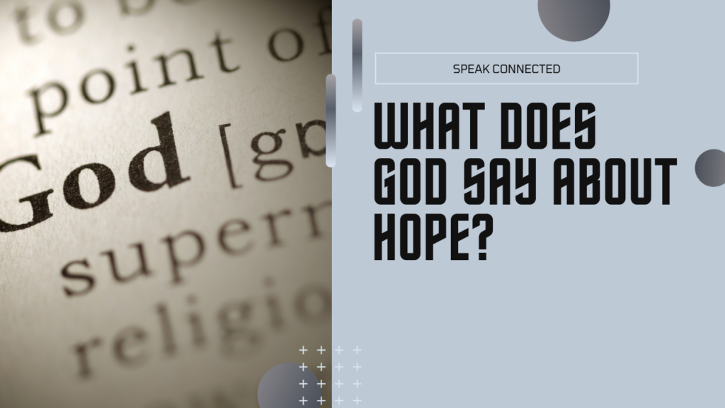 what does God say about hope